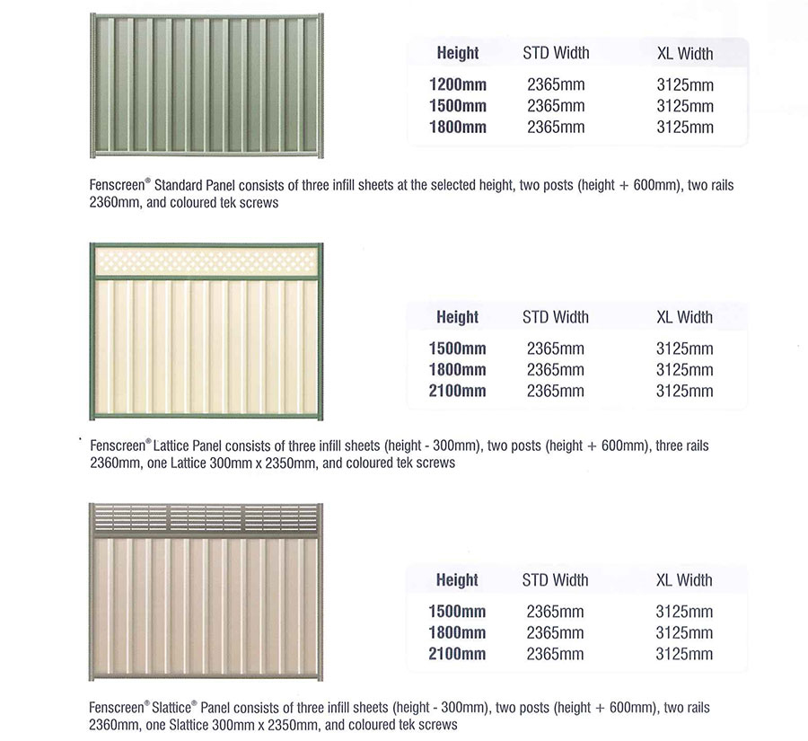 colorbondfencestyles